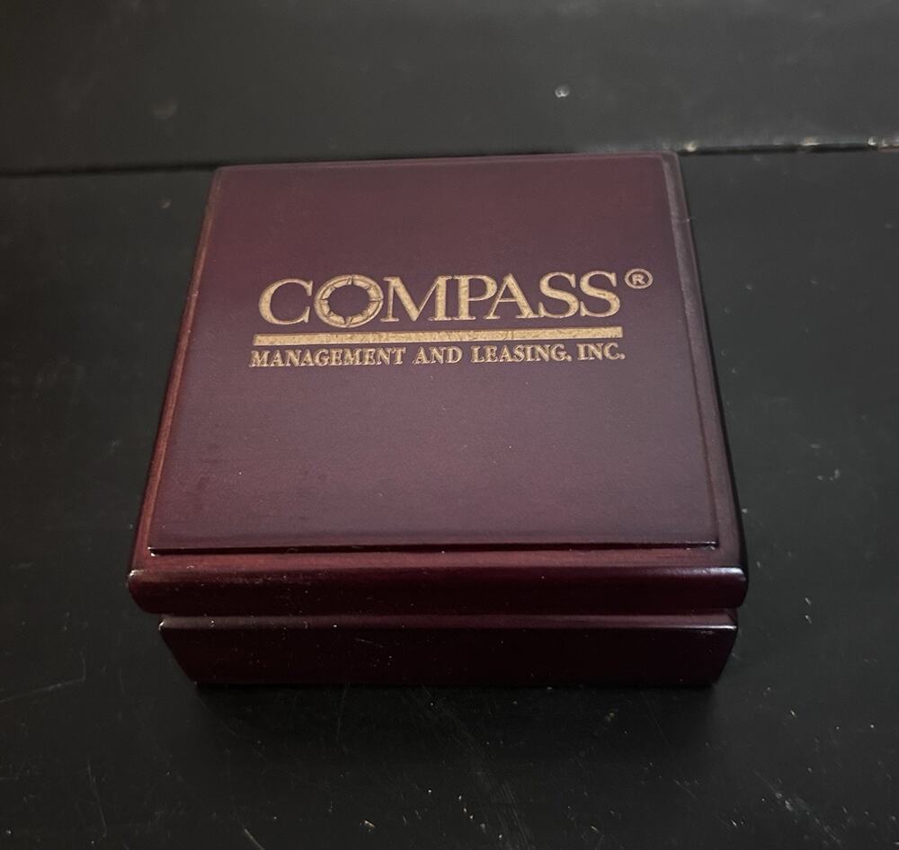 Vintage Compass Management & Leasing Inc 5 Year Service Award Compass Box